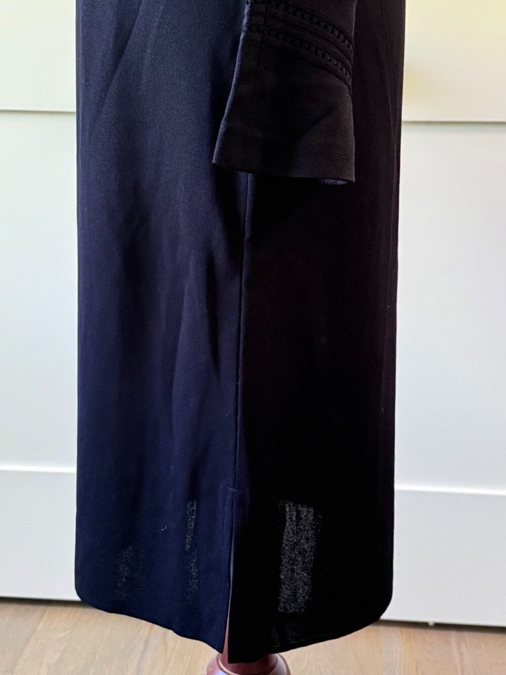 Misook Classic Black Flared Long Sleeve Knit Midi Dress, NWT, Never Worn,Size: S - Picture 8 of 12